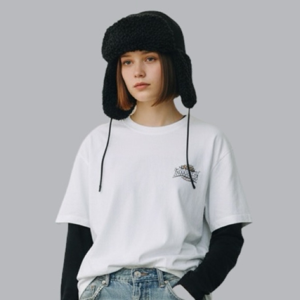 Black Faux Fur Trapper Hat - Unbranded